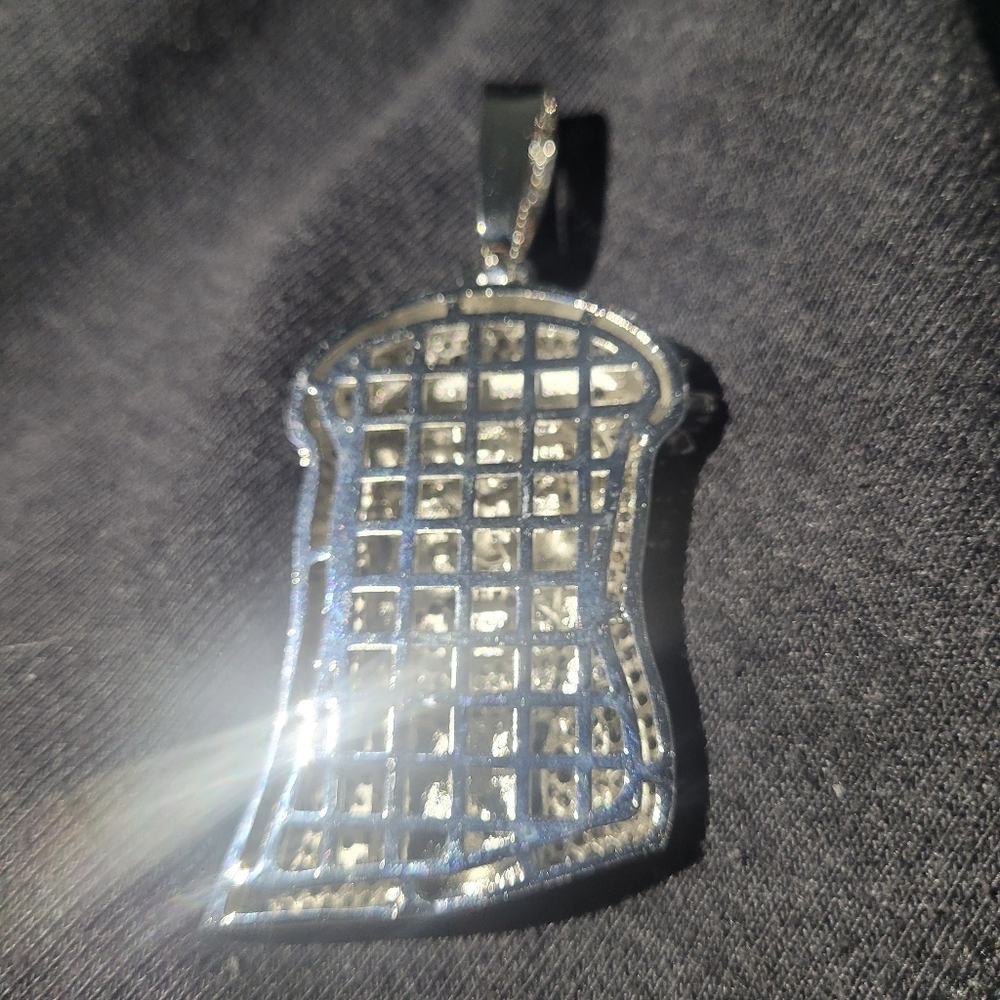 4" Large Custom Solid Sterling Silver Jesus Penda… - image 4